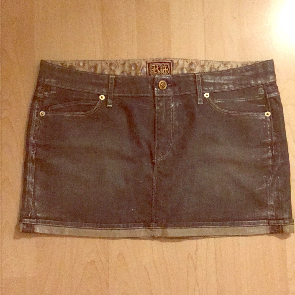 Denim mini skirt